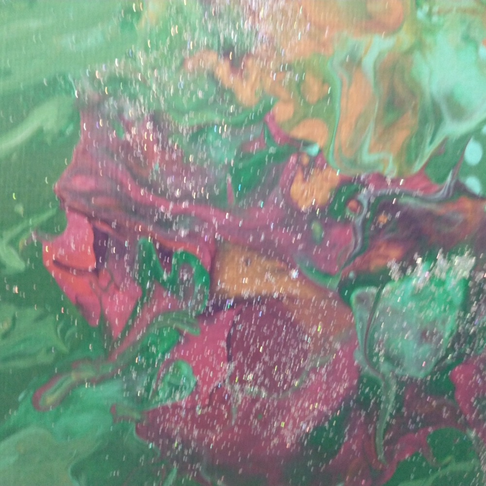 'Green Lei' DESIGNS BY SANDY, Acrylic Painting, Sealed, 9x12 - Picture 2 of 15